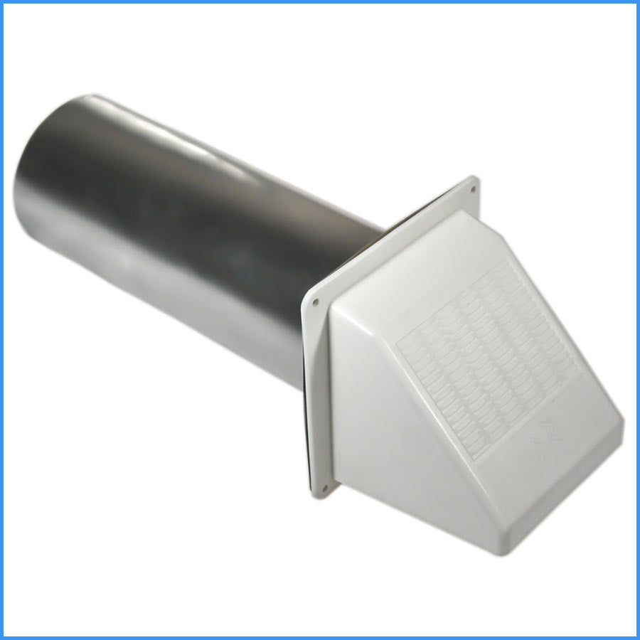 White Plastic Wide Mouth Wall Vent - 4